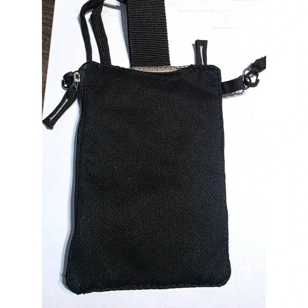 Shacke Black Nylon Travel Neck‎ Wallet Passport Holder RFID Blocking Pouch Bag